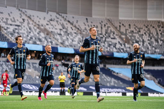 Djurgårdens Jesper Löfgren jublar