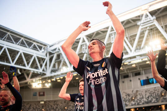 Djurgårdens Haris Radetinac jublar