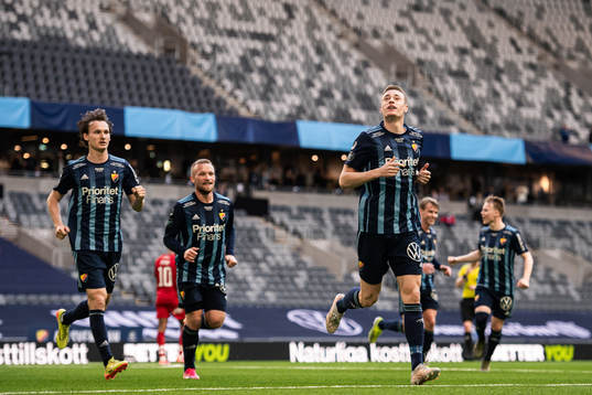 Djurgårdens Jesper Löfgren jublar