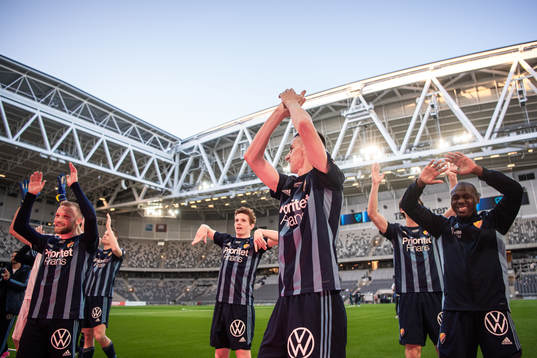 Djurgårdens Nicklas Bärkroth, Elliot Käck, Haris