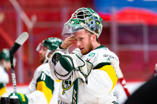 Björklövens målvakt Isak Mantler