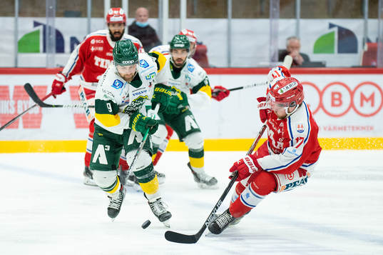 Björklövens Justin Crandall och Timrås Johan Lindholm