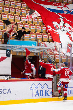 Timrås supportrar jublar