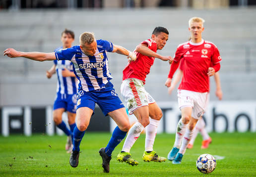 Kalmars Romario Pereira Sipiao och IFK Göteborgs Kolbeinn