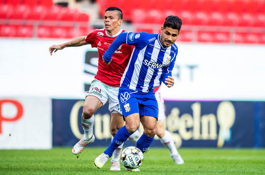 Kalmars Romario Pereira Sipiao och IFK Göteborgs Hosam