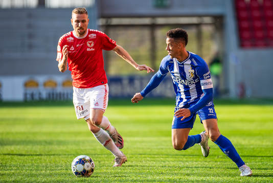 Kalmars Jonathan Ring och IFK Göteborgs Tobias Sana