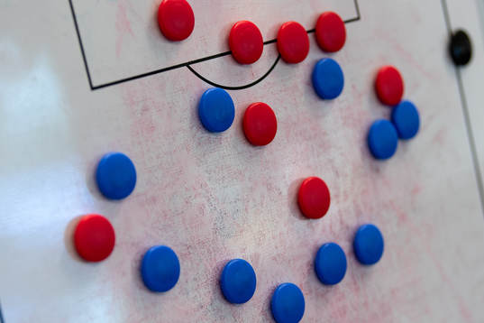 Taktiktavla före fotbollsmatchen i Allsvenskan mellan