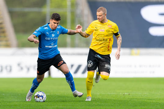 Halmstads Edvin Kurtulus och Mjällbys David Löfquist