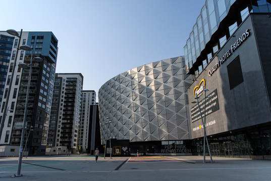Vy över Friends Arena
