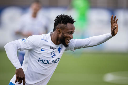 IFK Norrköpings Samuel Adegbenro jublar