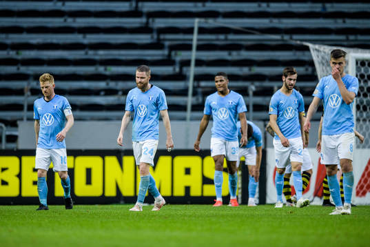 Malmö FFs Anders Christiansen, Lasse Nielsen, Amin Sarr,