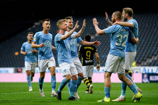 Malmö FFs Anders Christiansen, Jonas Knudsen , Eric