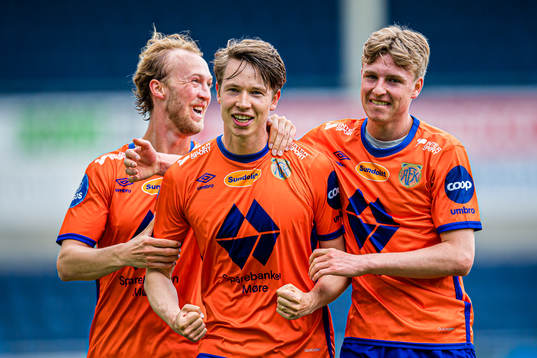 Kristoffer Ødemarksbakken of Aalesund celebrates