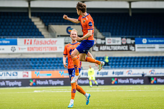 Kristoffer Ødemarksbakken of Aalesund celebrates