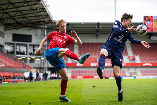 Helsingborgs Andreas Landgren och Östers Marcus Astvald