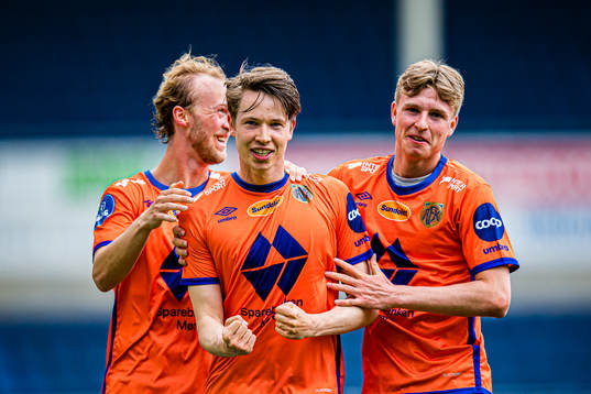 Kristoffer Ødemarksbakken of Aalesund celebrates