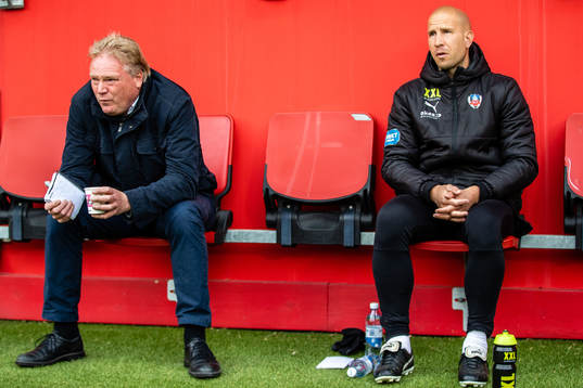 Helsingborgs tränare Jörgen Lennartsson och assisterande
