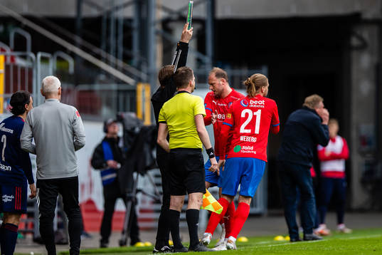 Helsingborgs Andreas Granqvist gör ett byte med Charlie