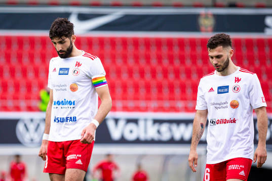 Hudiksvalls Cihan Sener och Amaro Bahtijar deppar