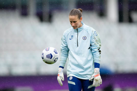Goalkeeper Ann-Katrin Berger of Chelsea