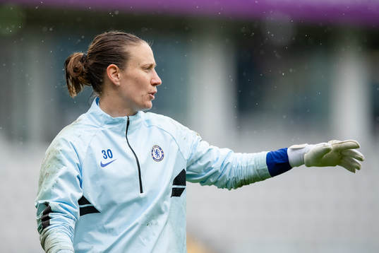 Goalkeeper Ann-Katrin Berger of Chelsea