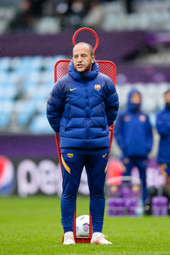 Coach Lluis Cortes of Barcelona