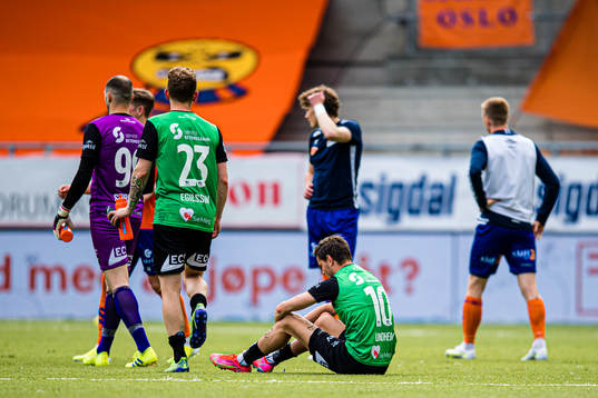 Robert Undheim of Bryne looks dejected