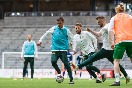 Hammarbys Jeppe Andersen, Simon Sandberg och Mads Fenger