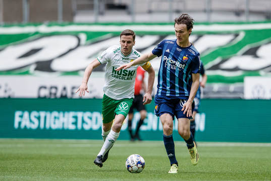 Hammarbys Jeppe Andersen och Djurgårdens Hjalmar Ekdal
