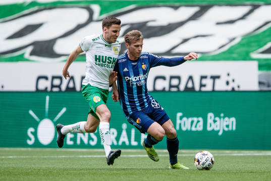 Hammarbys Jeppe Andersen och Djurgårdens Rasmus Schüller
