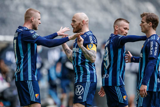 Djurgårdens Kalle Holmberg jublar