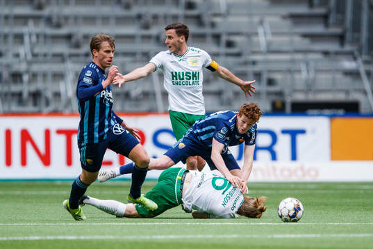 Djurgårdens Aslak Witry och Hammarbys Gustav Ludwigson