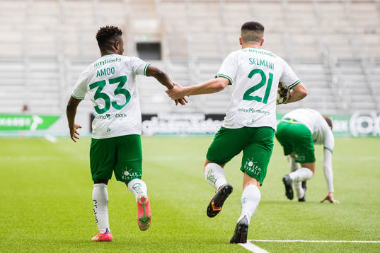 Hammarbys Akinkunmi Amoo och Astrit Selmani