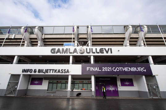 The arena Gamla Ullevi prior to the UEFA Women's Champions