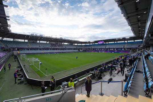 The arena Gamla Ullevi prior to the UEFA Women's Champions