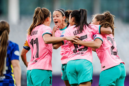 Players of Barcelona celebrate