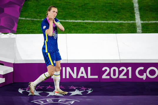 Magdalena Eriksson of Chelsea looks dejected