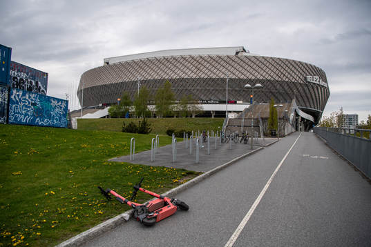 Exteriör vy över Tele2 Arena