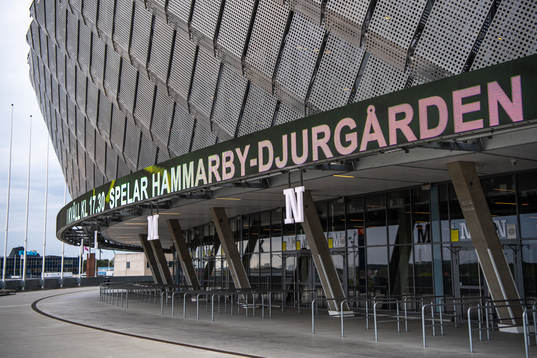 Exteriör vy över Tele2 Arena