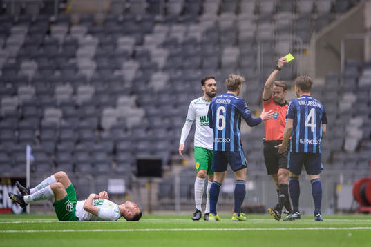 under fotbollsmatchen i Allsvenskan mellan Hammarby och