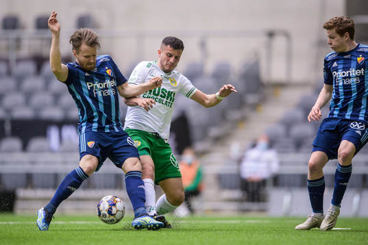 under fotbollsmatchen i Allsvenskan mellan Hammarby och