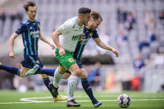 Hammarbys Astrit Selmani och Djurgårdens Jacob Une Larsson