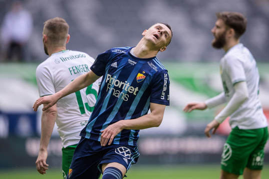 Djurgårdens Haris Radetinac deppar