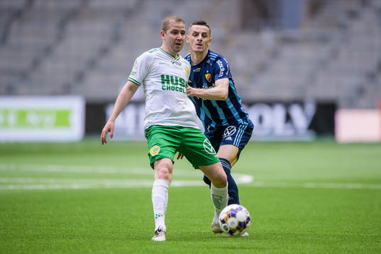 Hammarbys Darijan Bojanic och Djurgårdens Haris Radetinac