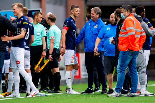 Gustav Valsvik and Bjørn Petter Ingebretsen, head coach of