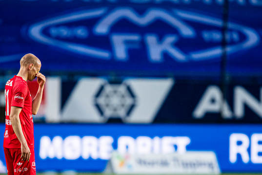 Ruben Kristiansen of Brann looks dejected