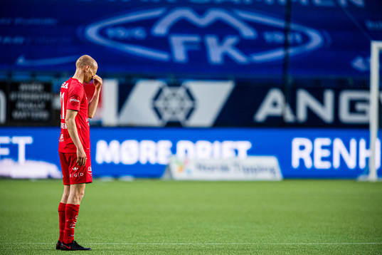 Ruben Kristiansen of Brann looks dejected