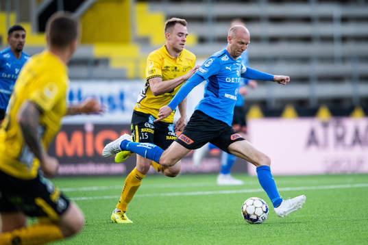 Halmstads Andreas Johansson och Elfsborgs Leo Väisänen