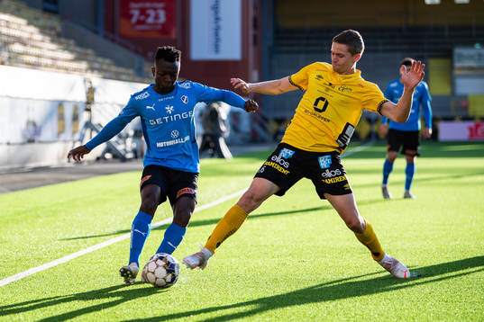 Halmstads Thomas Boakye och Elfsborgs André Rømer