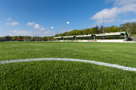Varberg Energi Arena före fotbollsmatchen i Allsvenskan